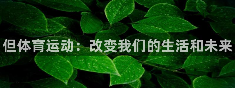 中欧体育最新地址：但体育运动：改变我们的生活和未来